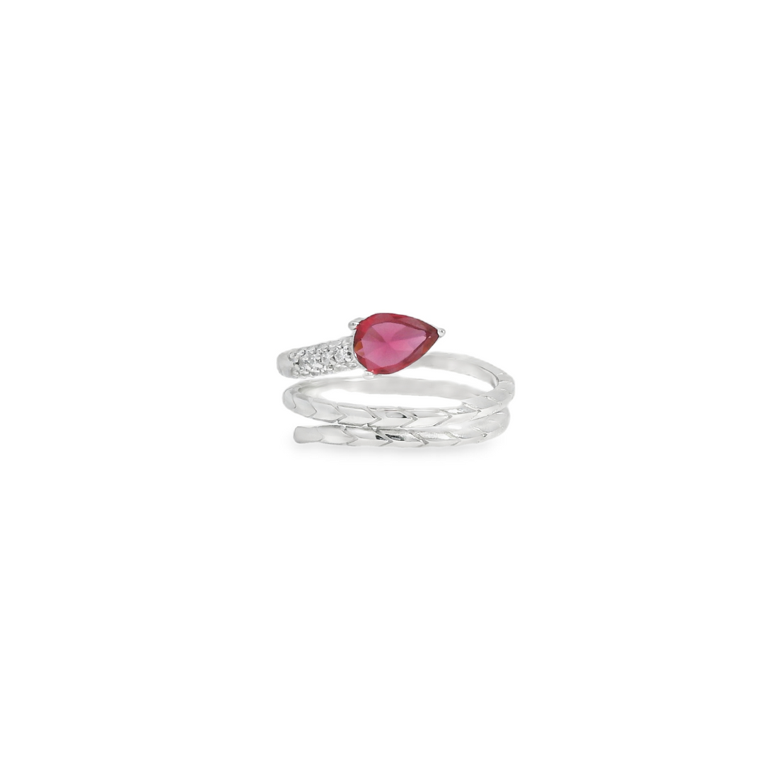 Mini Gem Snake Ring