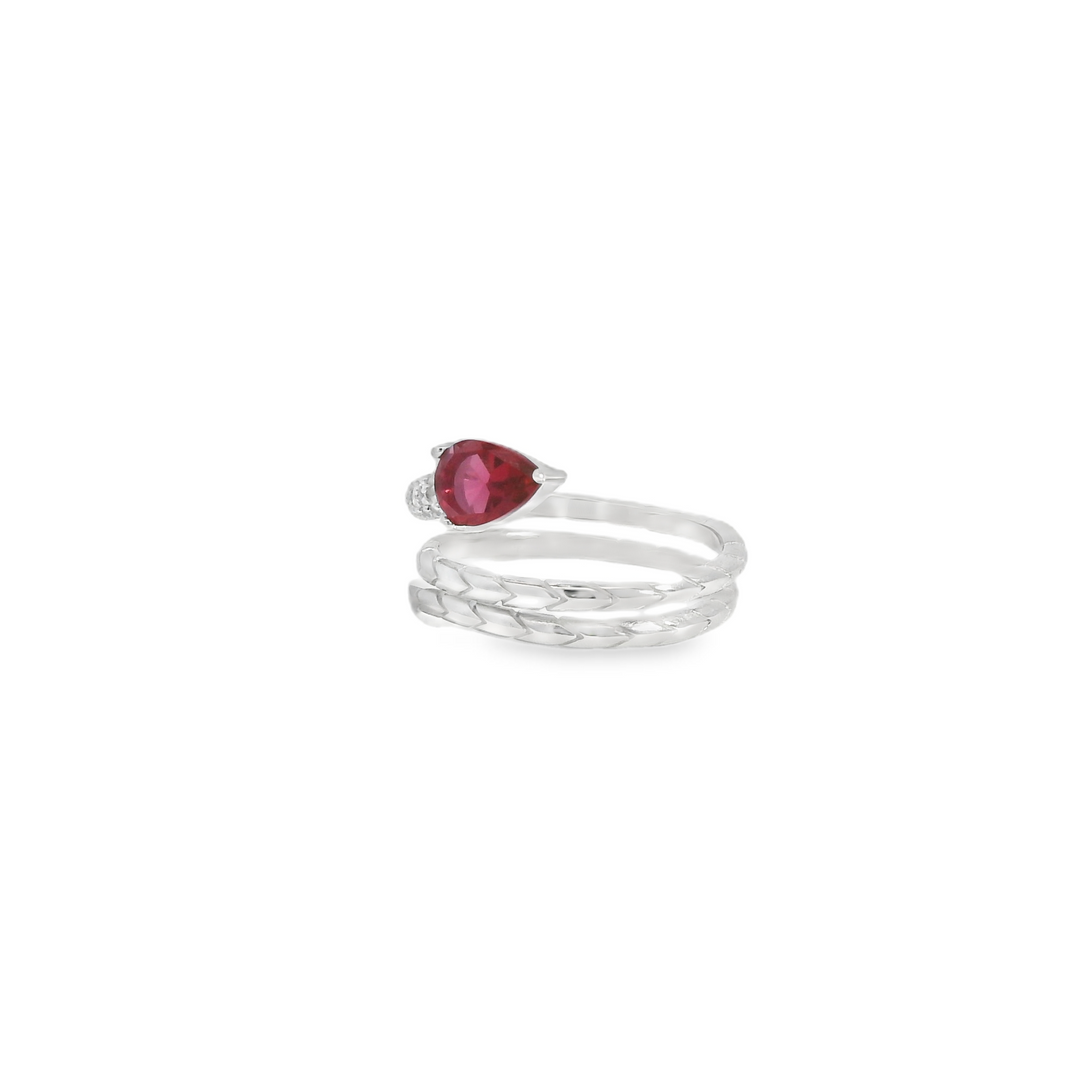 Mini Gem Snake Ring