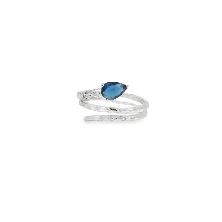 Mini Gem Snake Ring