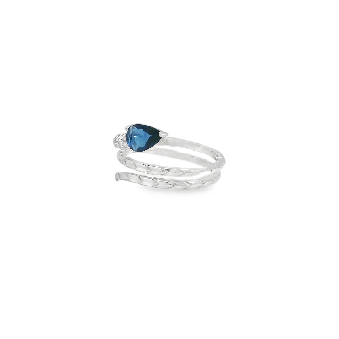 Mini Gem Snake Ring