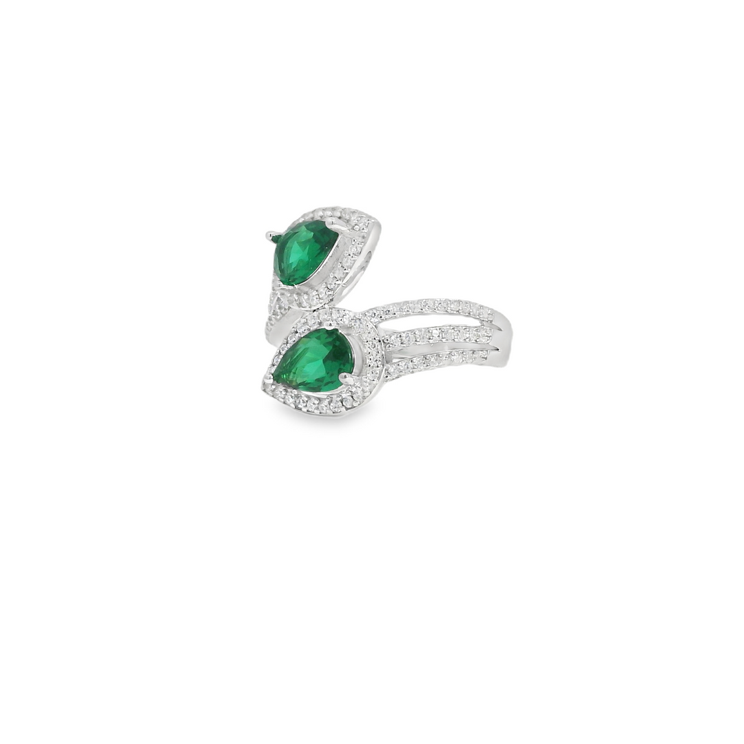 Duo Emerald Ring