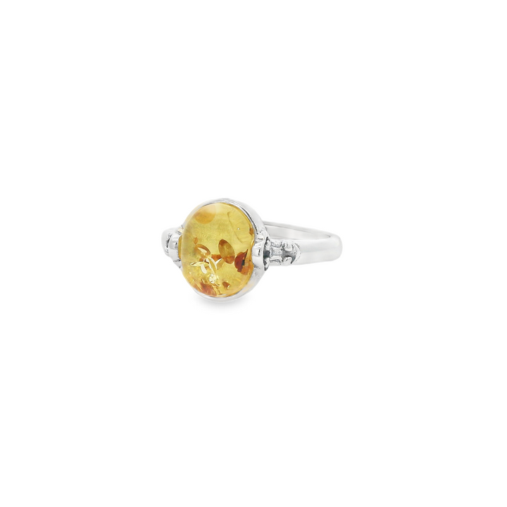 Amber Stone Standard Ring