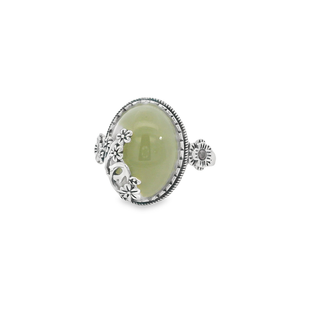 Green Aventurine Ancient Ring