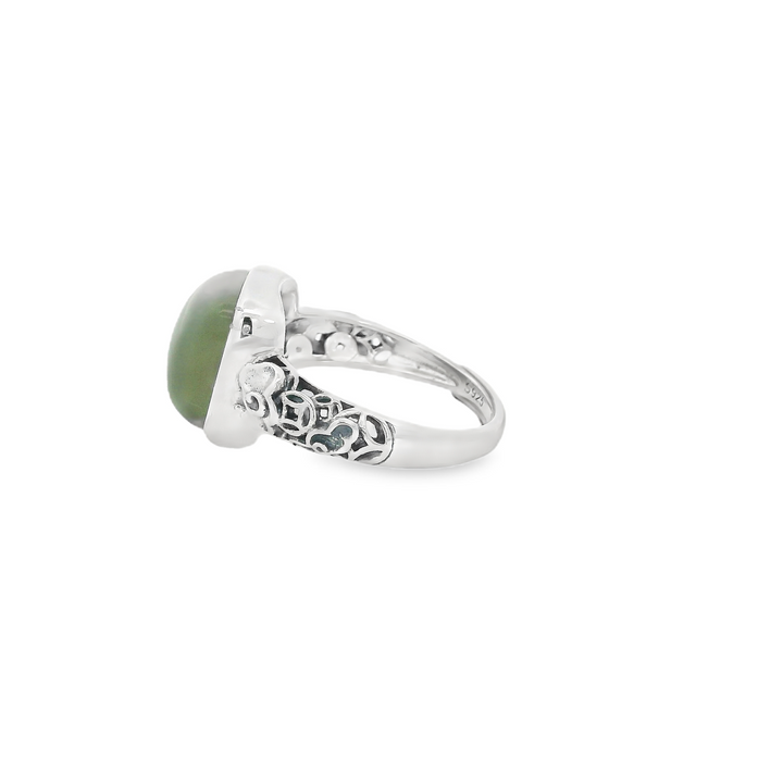 Green Aventurine Square Cut Ancient Ring