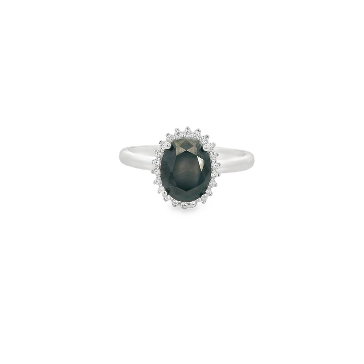 Onyx Gem Round Dazzle Ring
