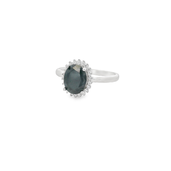 Onyx Gem Round Dazzle Ring