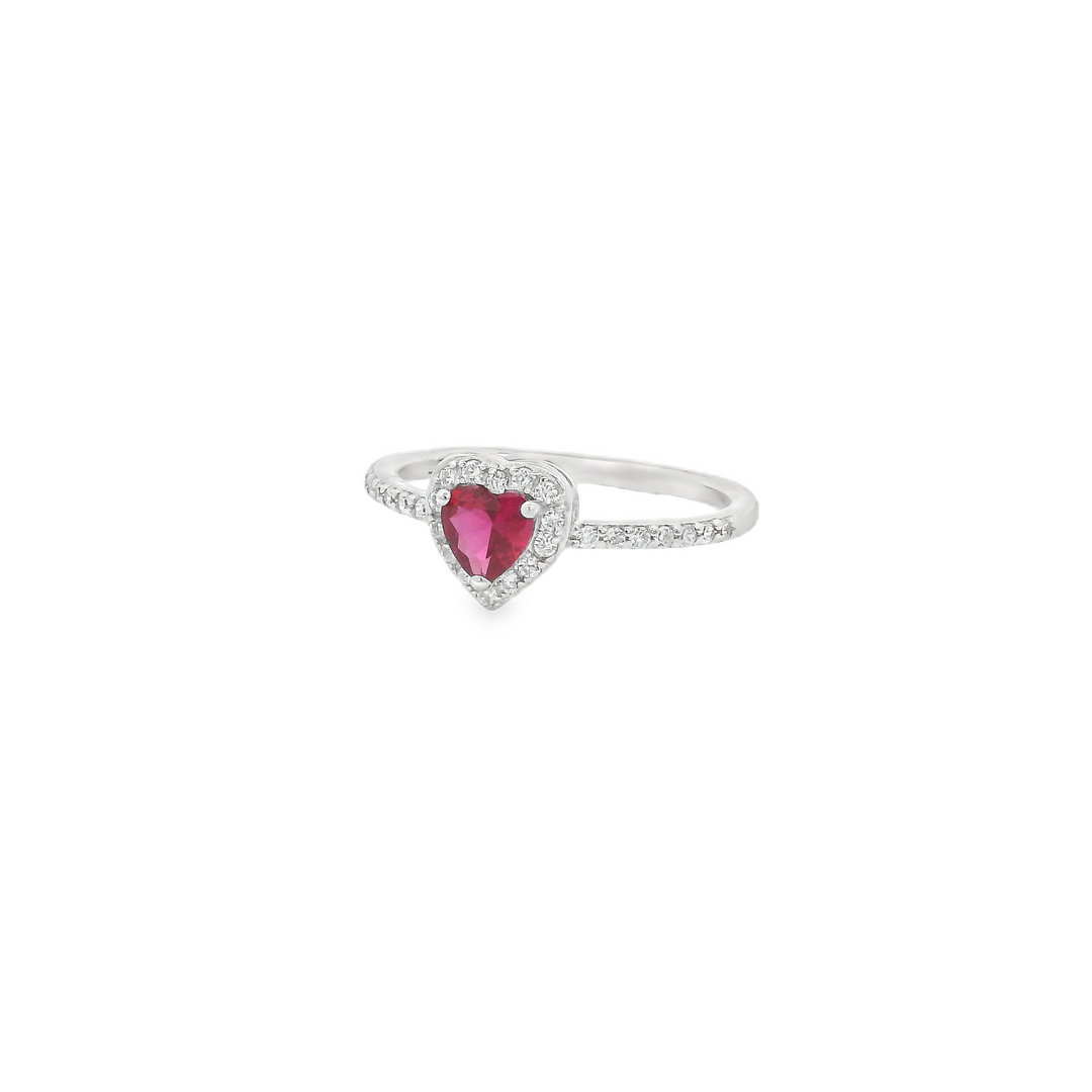Red Heart Dazzle Ring