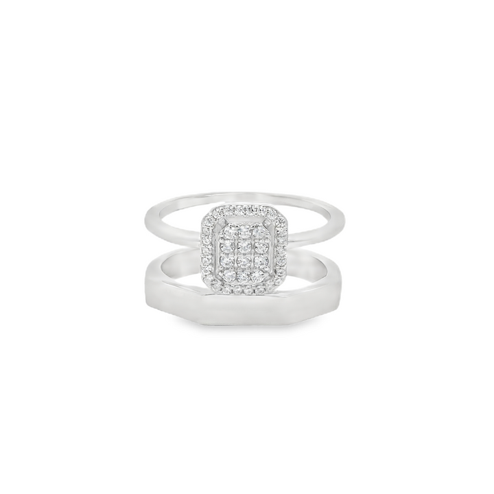 Dazzle Baguette Double Ring