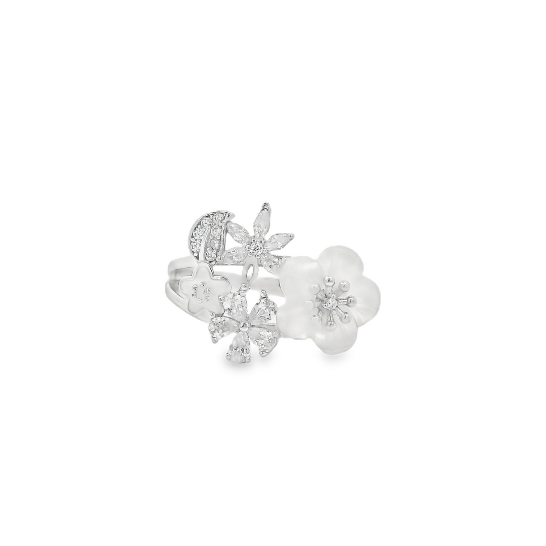 Winter Flowers Bouquet Dazzle Ring