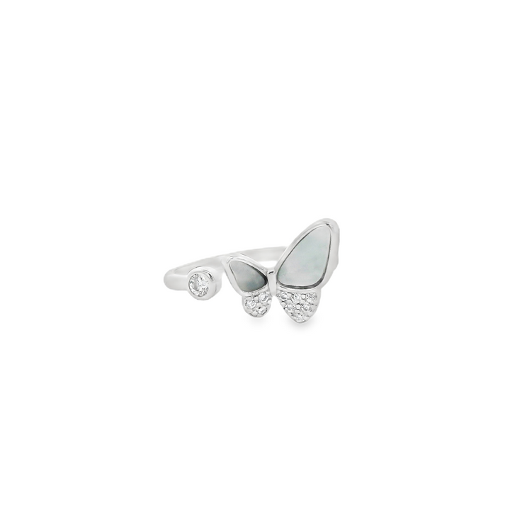 Mother Pearl Butterfly Slim Ring