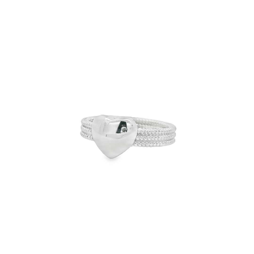 Thick Dazzle Heart Ring