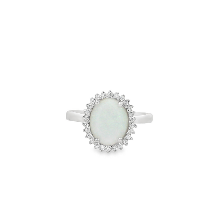 Opal Crown Ring