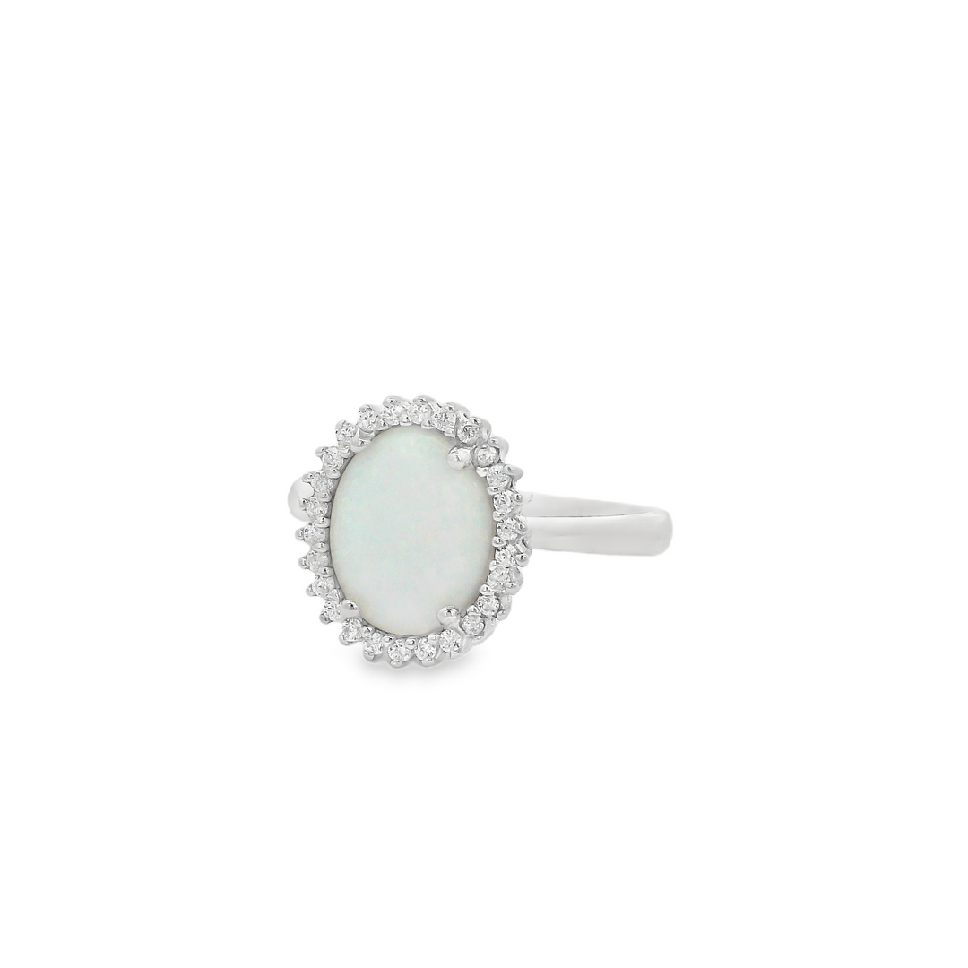 Opal Crown Ring