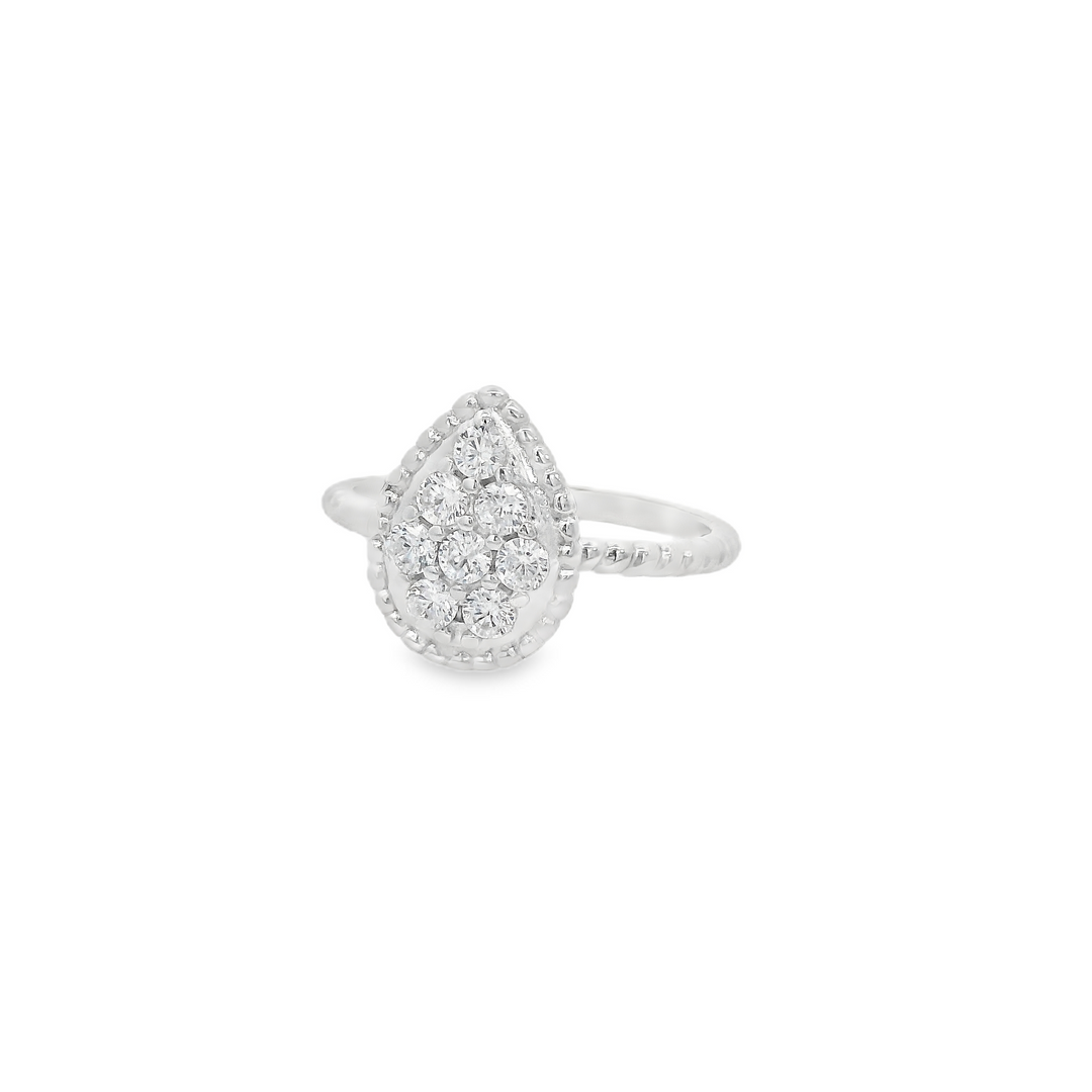 Tear Drop Dazzle Sparkle Ring