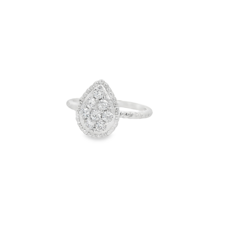 Tear Drop Dazzle Sparkle Ring