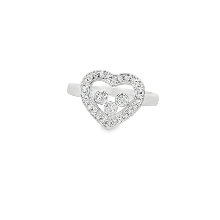 Heart Sparkle 3 Gem Ring