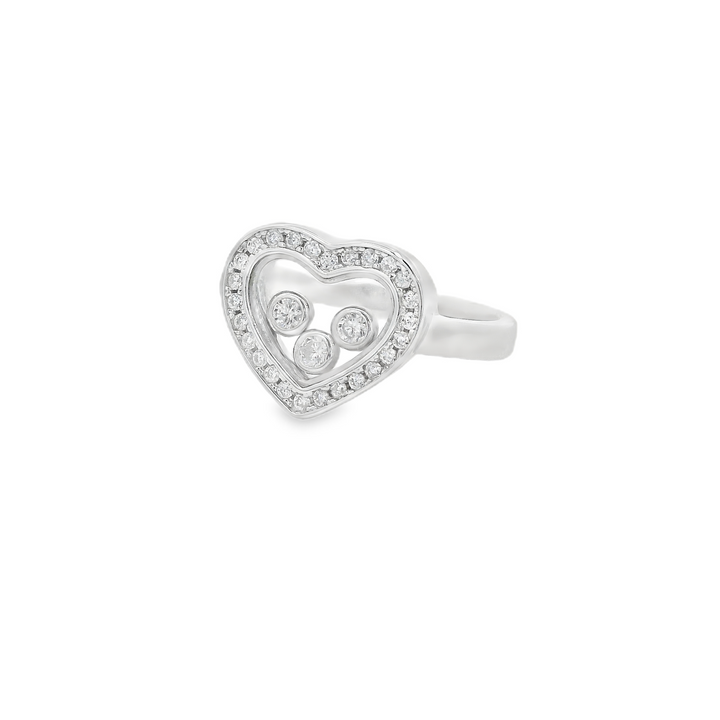 Heart Sparkle 3 Gem Ring