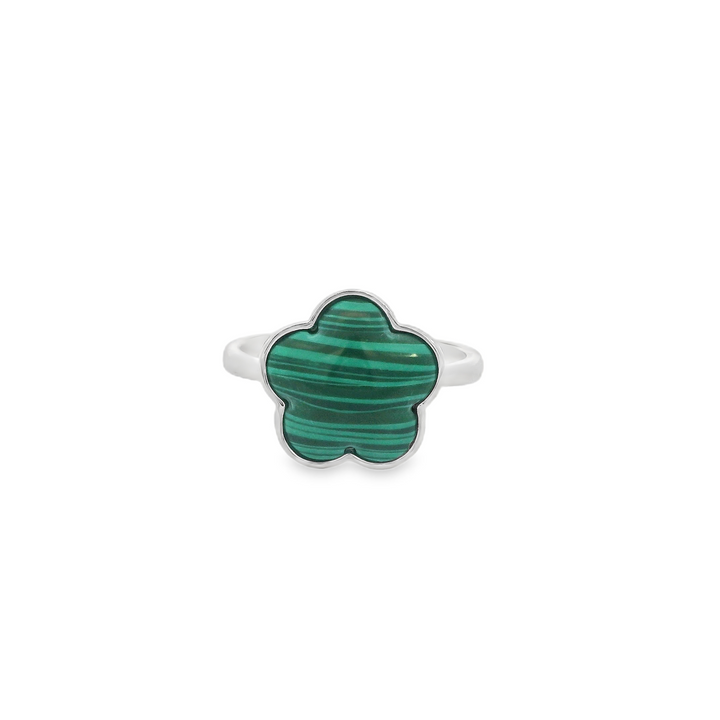 Malachite Flower Shaped Ring
