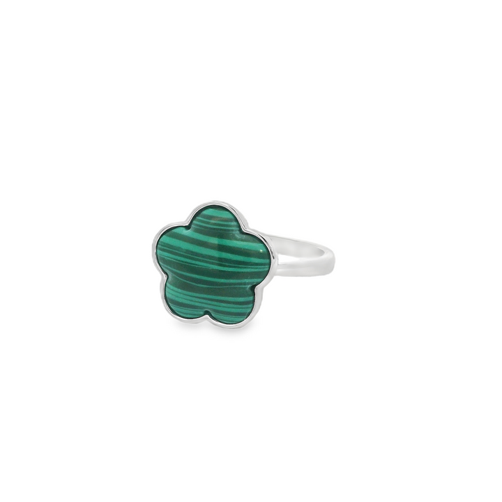 Malachite Flower Shaped Ring