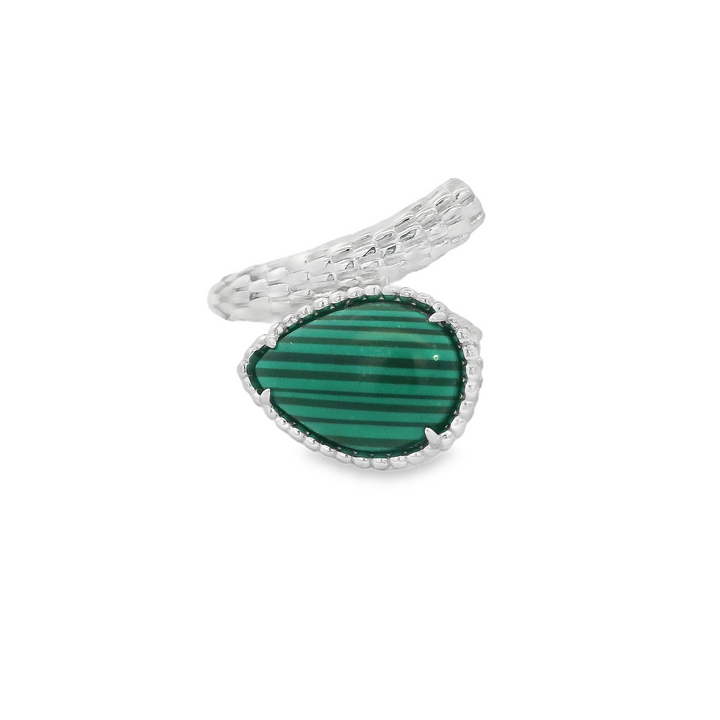 Malachite Big Gem Wrap Ring