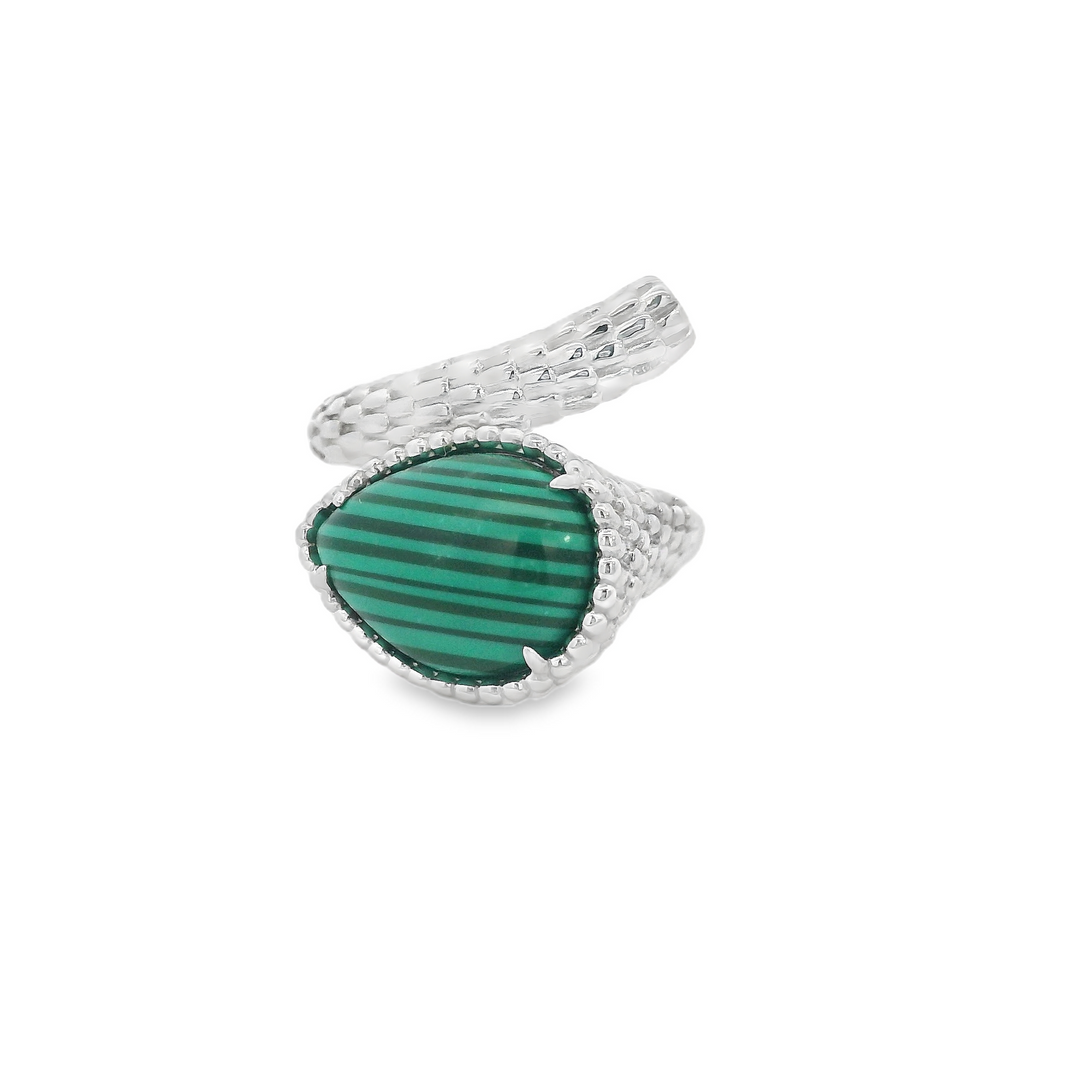 Malachite Big Gem Wrap Ring
