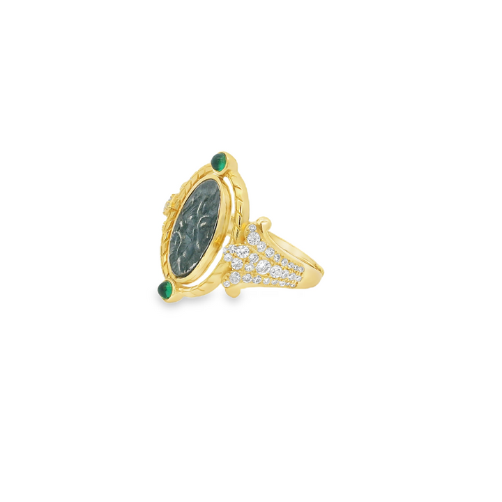 Ancient Coin 18K Gold Plated Ring