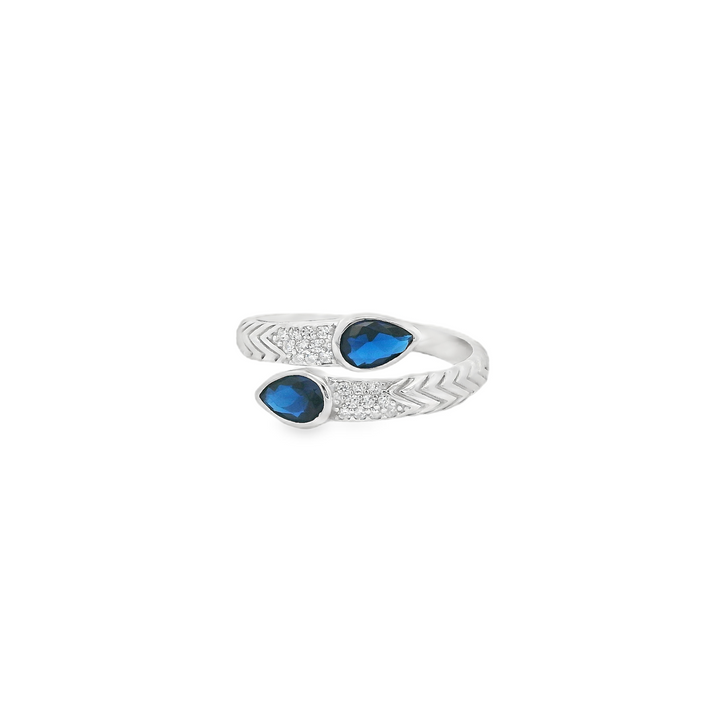 Blue Zirconia Slither Ring