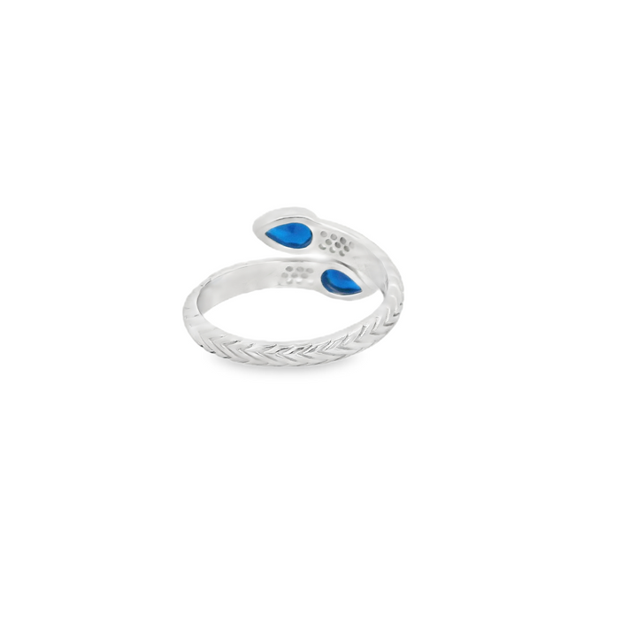 Blue Zirconia Slither Ring