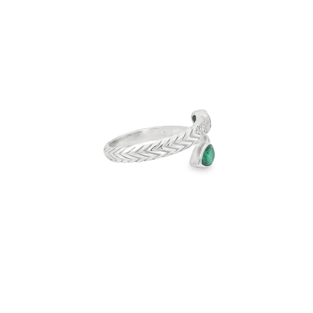 Green Zirconia Slither Ring