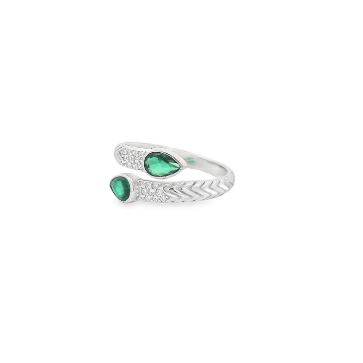 Green Zirconia Slither Ring