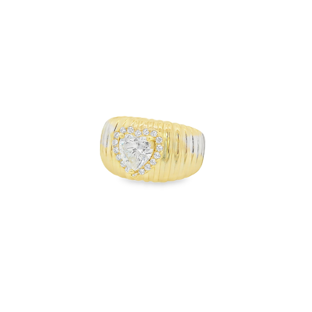 Sparkle Heart 18K Gold Plated Thick Rich