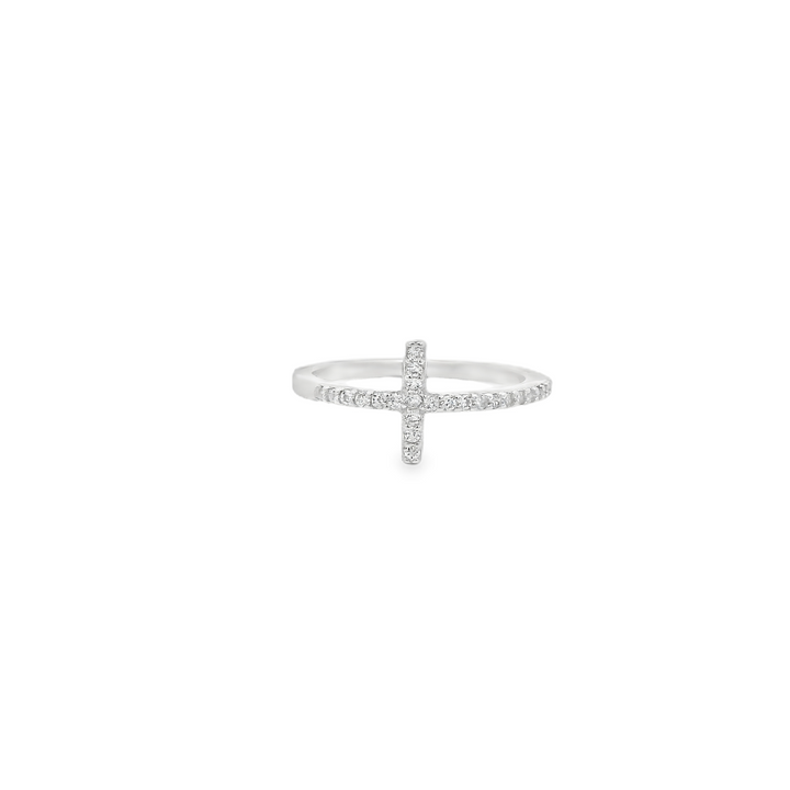 Cross Dazzle Slim Ring