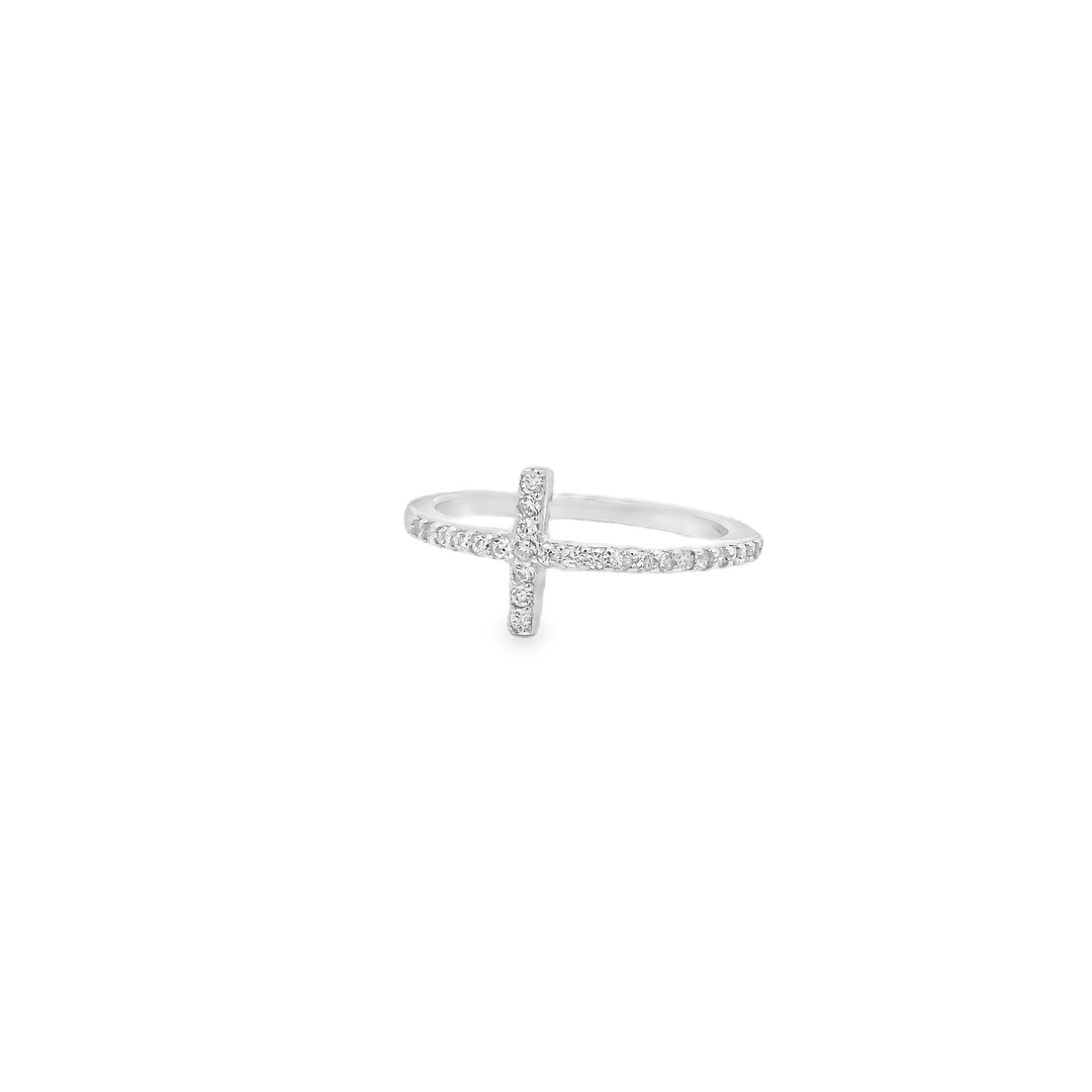 Cross Dazzle Slim Ring