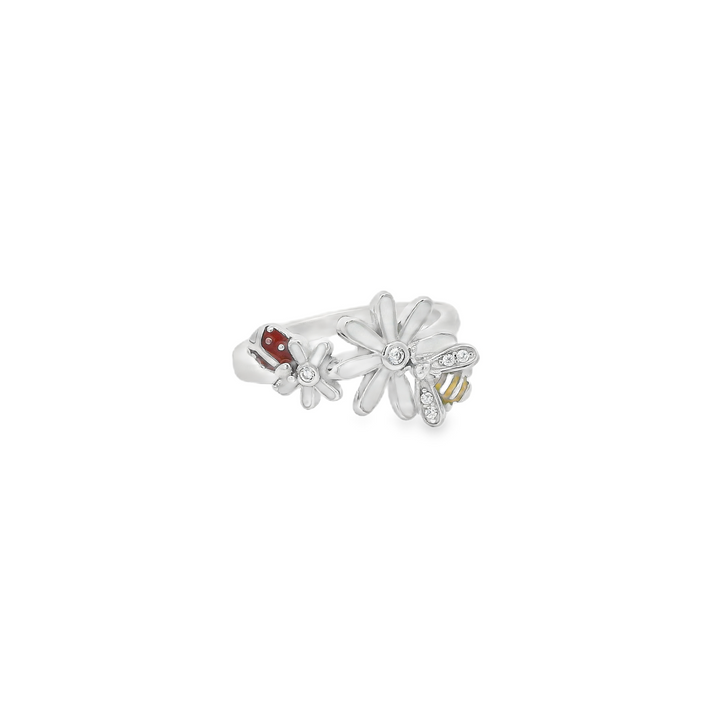 Bee & Lady Bug Flower Ring