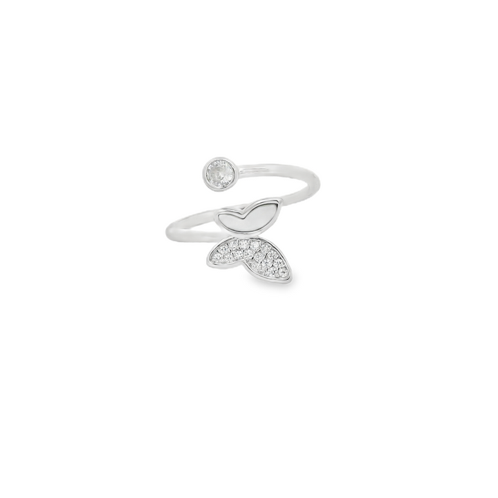 Shooting Butterfly Swirl Slim Ring