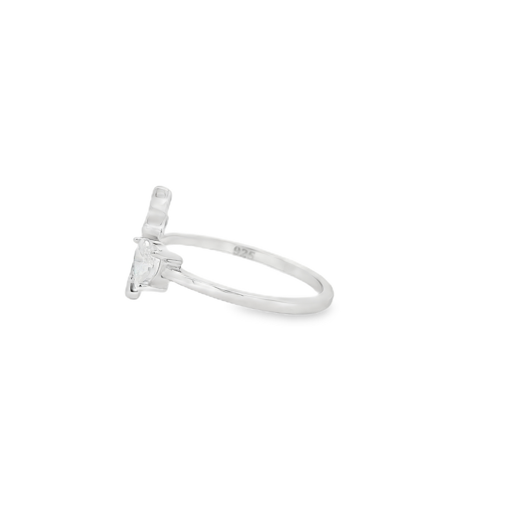 Love & Heart Gem Slim Ring
