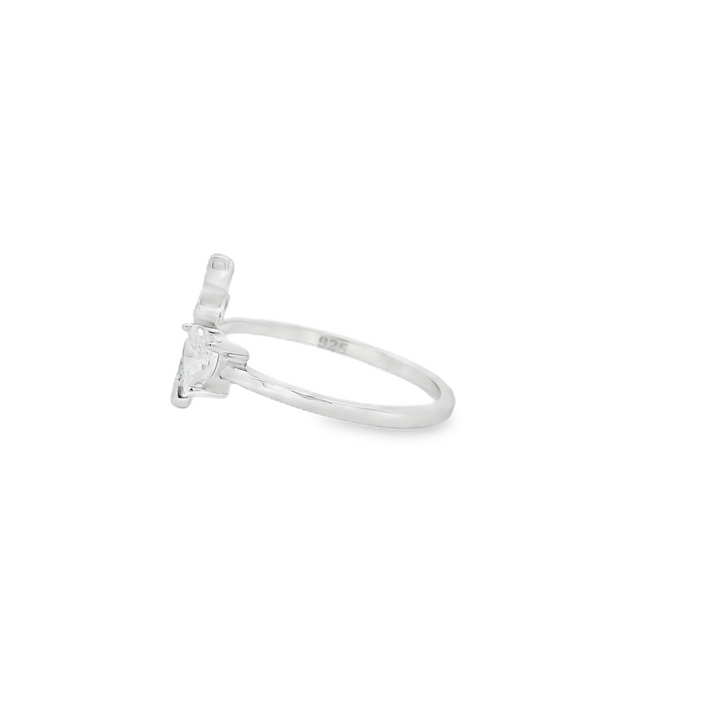 Love & Heart Gem Slim Ring