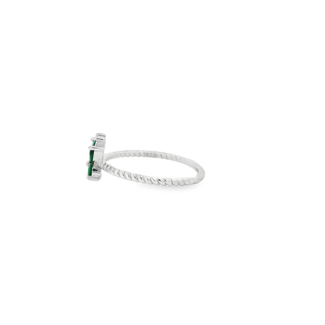 Green Gem Butterfly Roche Ring