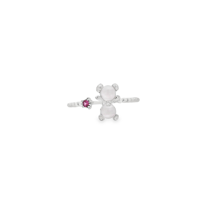 Pink Moonstone Teddy Slim Ring