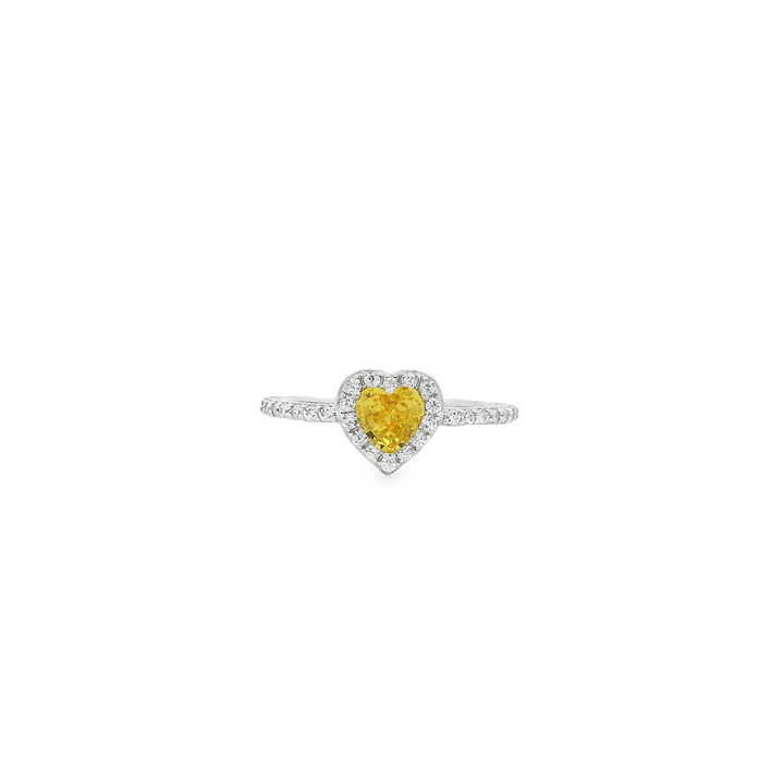 Fancy Yellow Heart Dazzle Ring