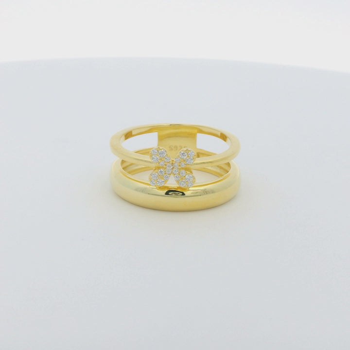 Pixie 18K Gold Plated Double Ring