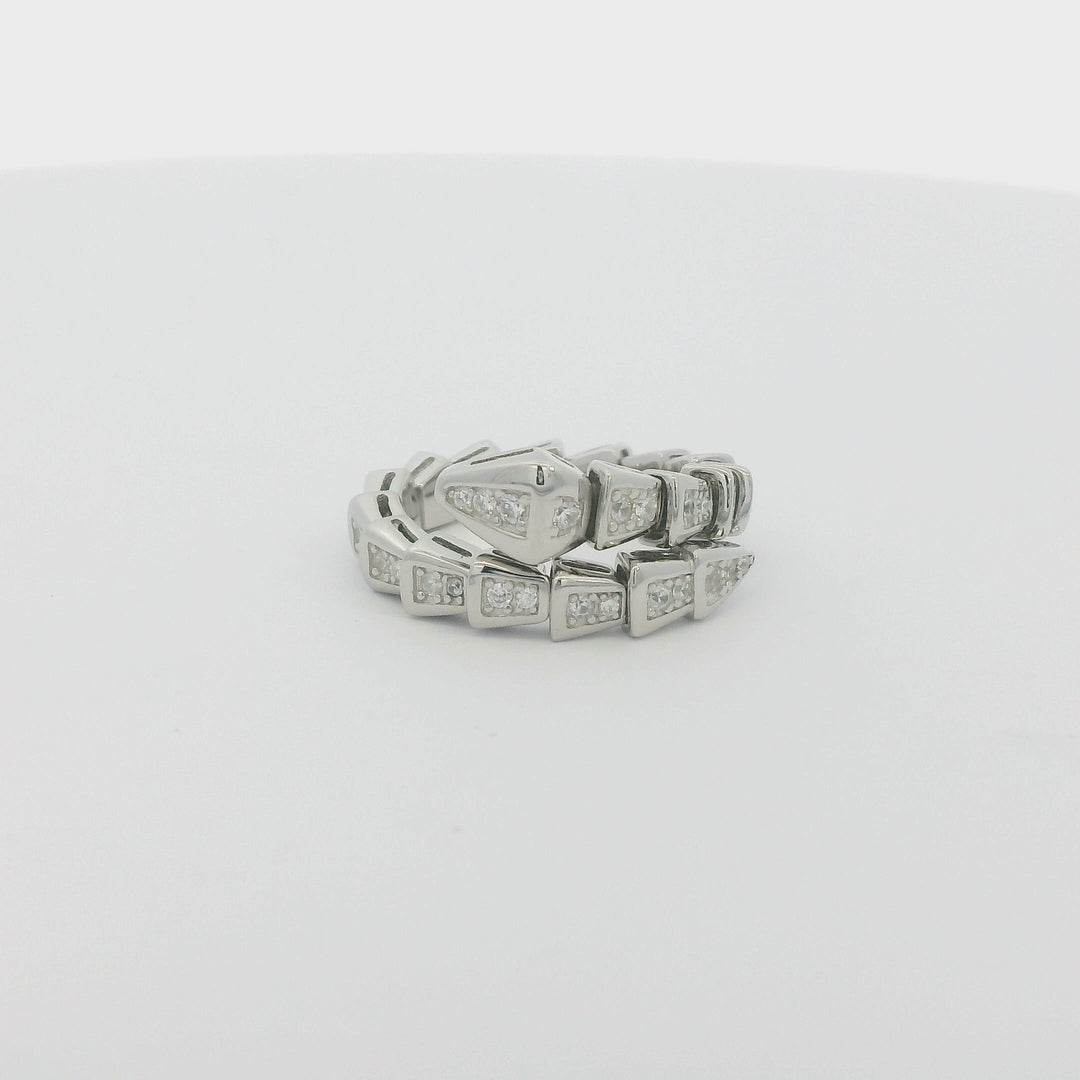 Sparkle Wrap Snake Ring
