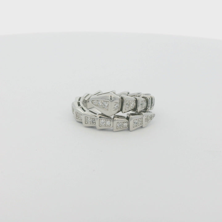 Sparkle Wrap Snake Ring