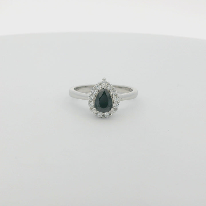 Onyx Tear Drop Dazzle Ring