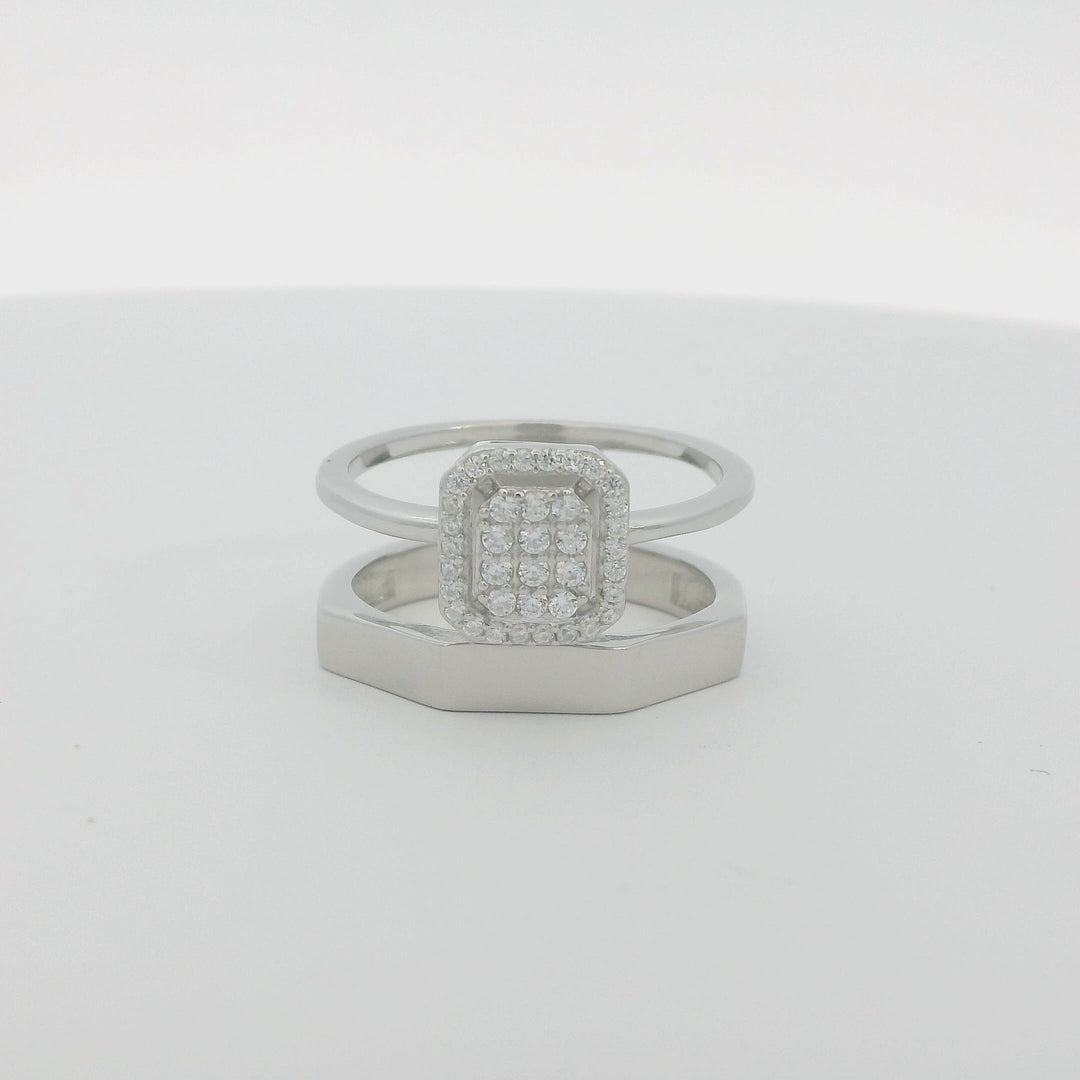 Dazzle Baguette Double Ring