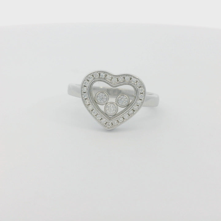 Heart Sparkle 3 Gem Ring