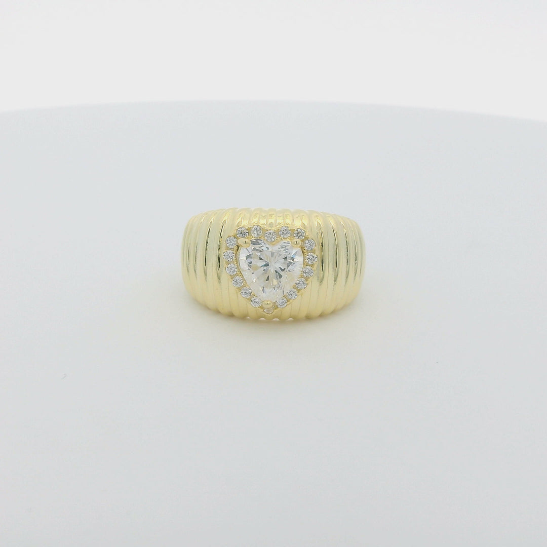Sparkle Heart 18K Gold Plated Thick Rich