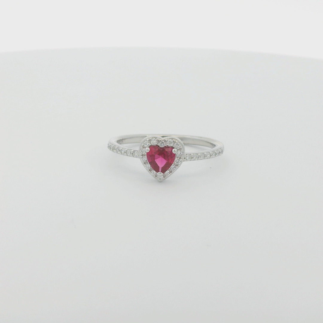 Red Heart Dazzle Ring