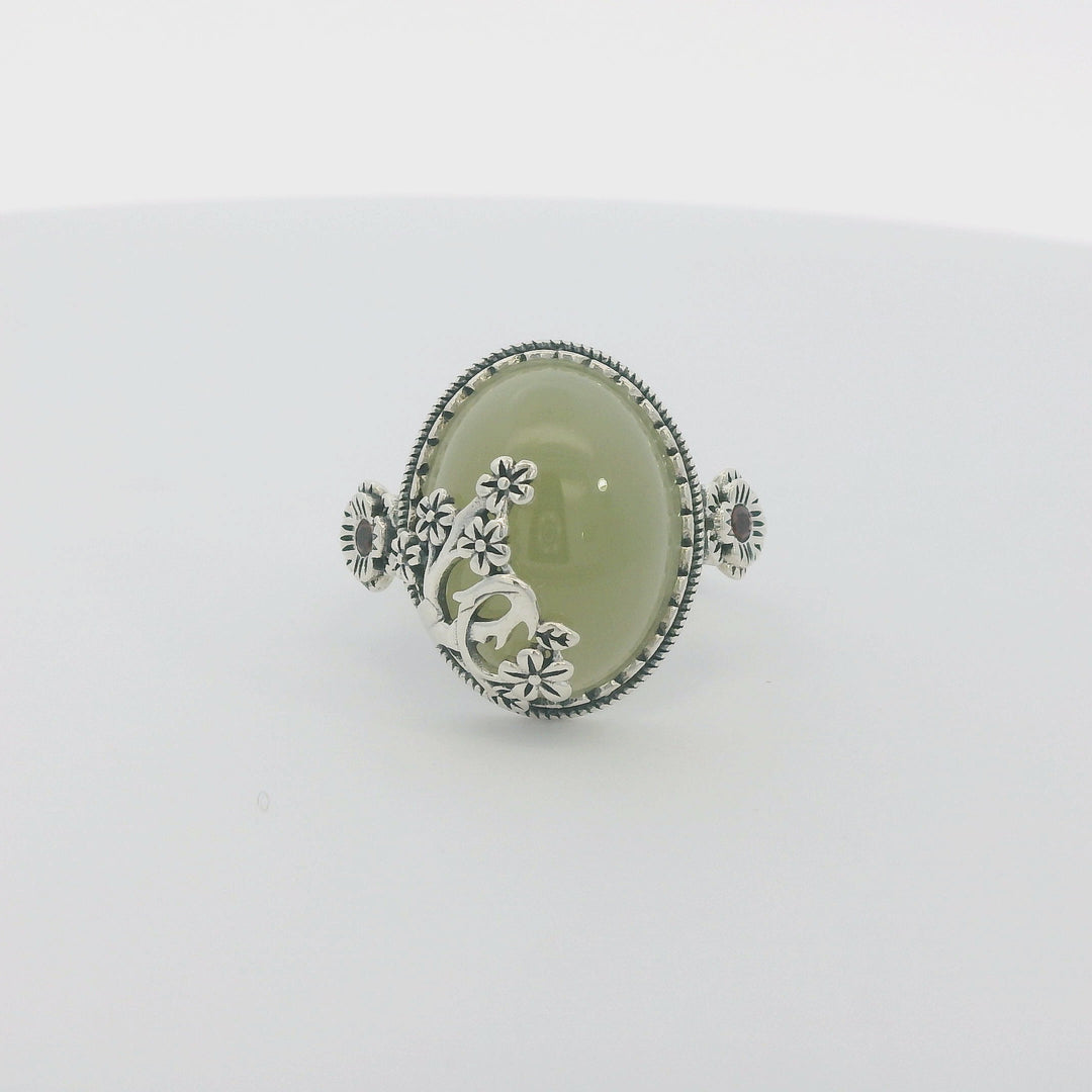 Green Aventurine Ancient Ring