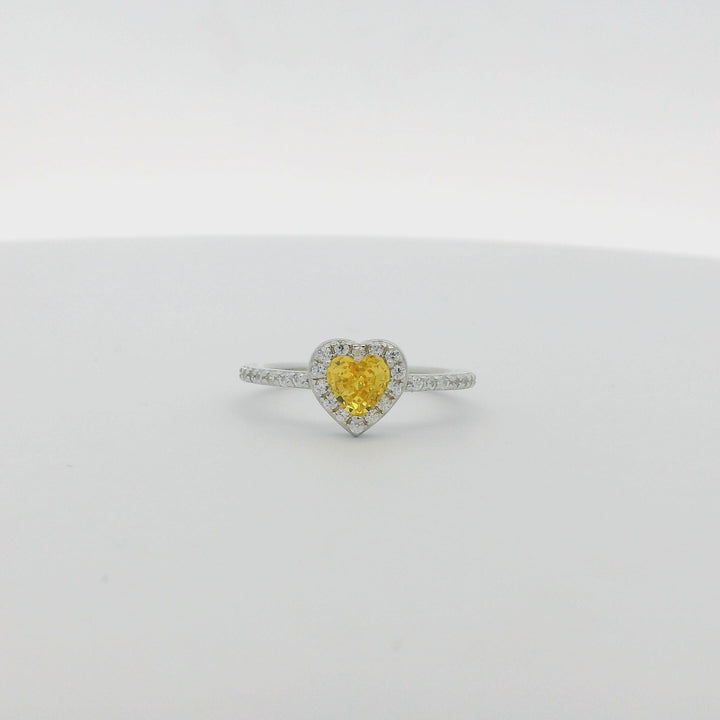 Fancy Yellow Heart Dazzle Ring
